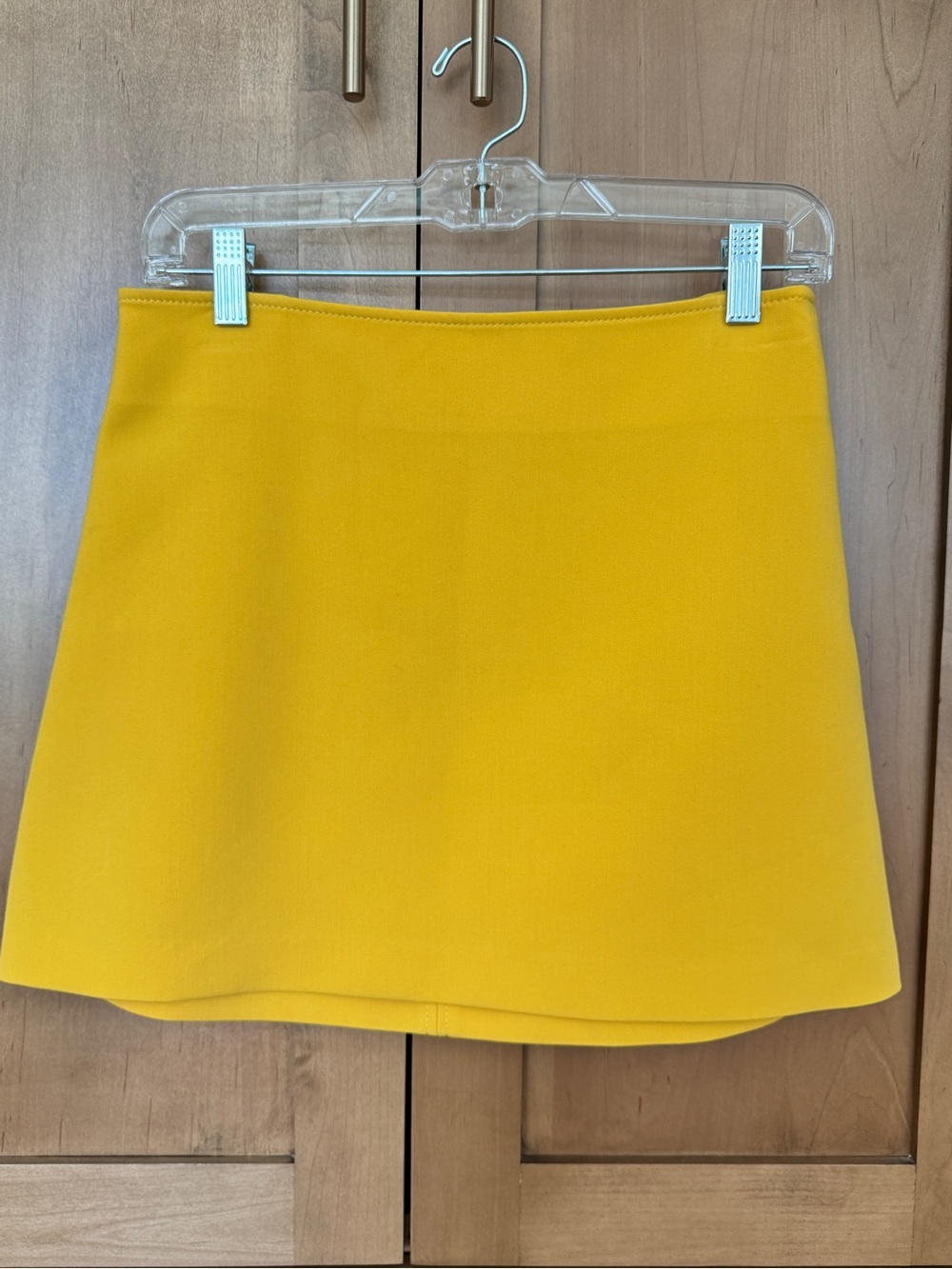 Zara Yellow A-Line Mini Skirt